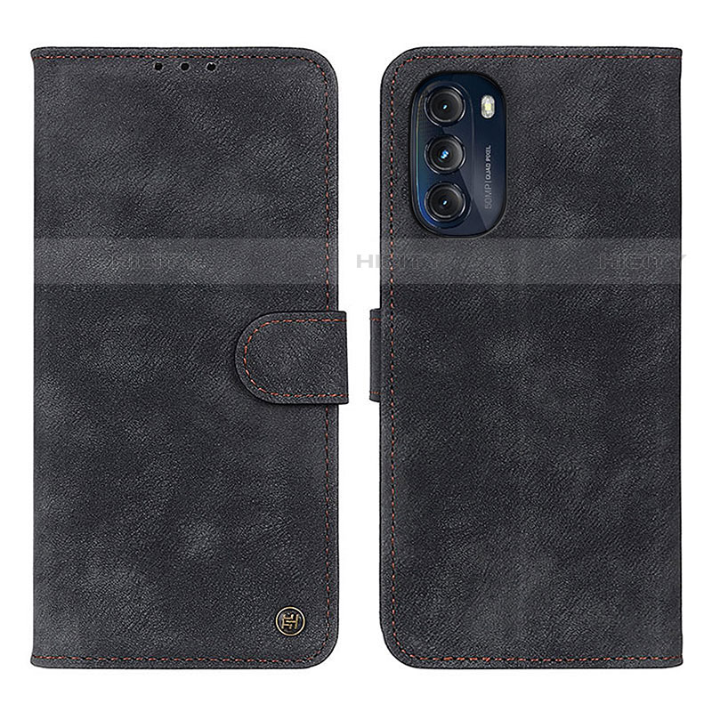 Custodia Portafoglio In Pelle Cover con Supporto N06P per Motorola Moto G 5G (2022) Nero