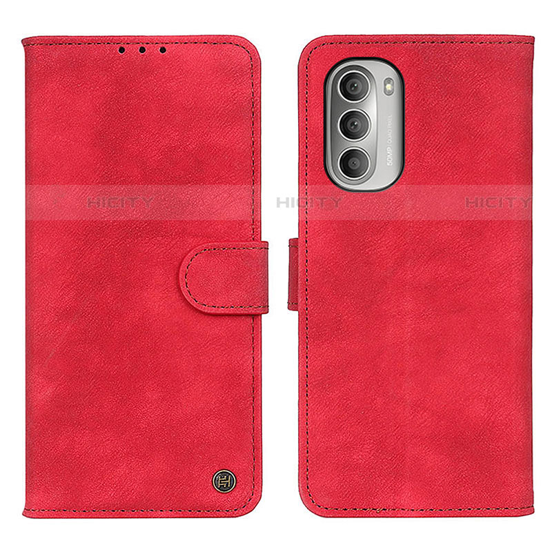 Custodia Portafoglio In Pelle Cover con Supporto N06P per Motorola Moto G Stylus (2022) 4G Rosso