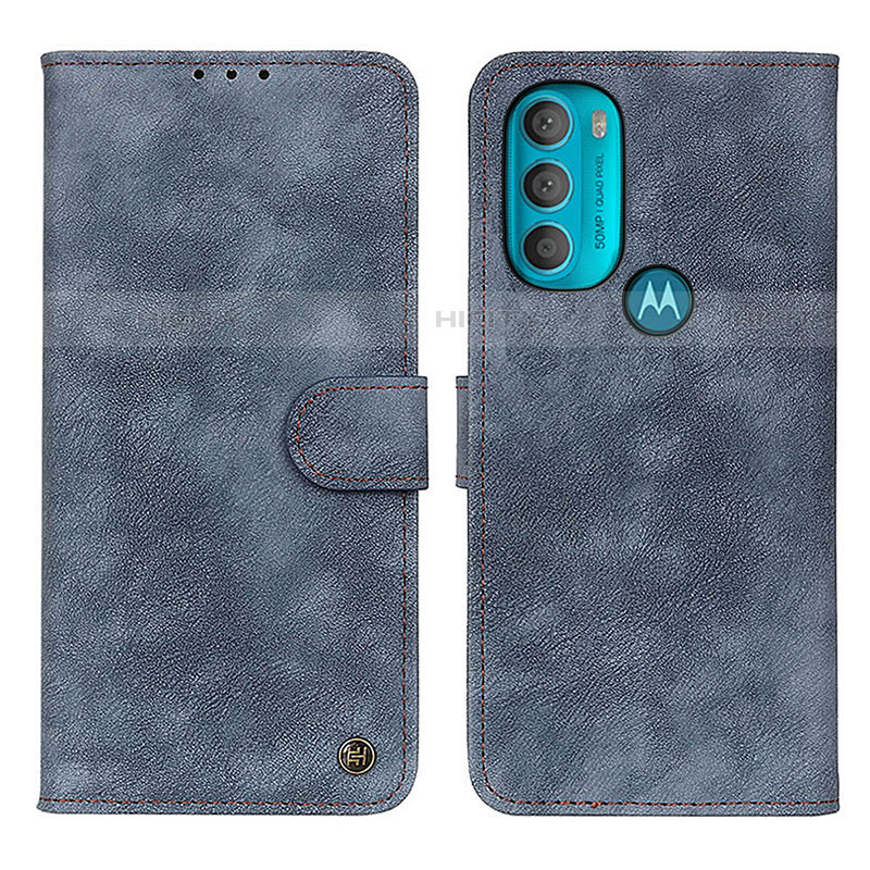 Custodia Portafoglio In Pelle Cover con Supporto N06P per Motorola Moto G71 5G Blu