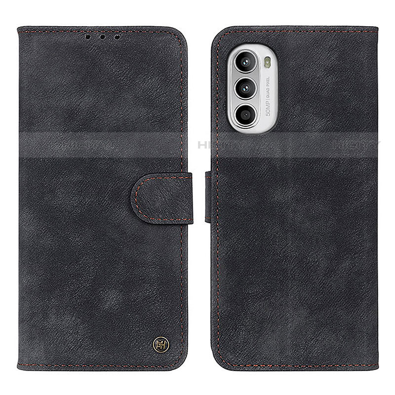 Custodia Portafoglio In Pelle Cover con Supporto N06P per Motorola Moto G71s 5G Nero