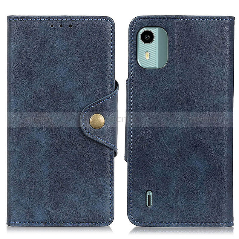 Custodia Portafoglio In Pelle Cover con Supporto N06P per Nokia C12 Plus Blu