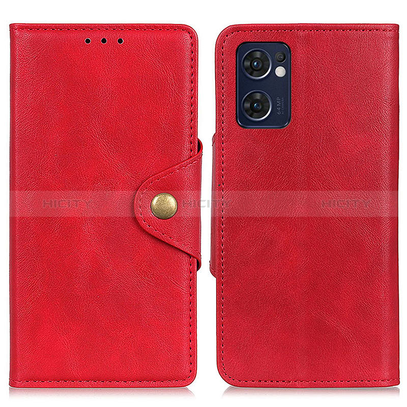 Custodia Portafoglio In Pelle Cover con Supporto N06P per OnePlus Nord CE 2 5G Rosso