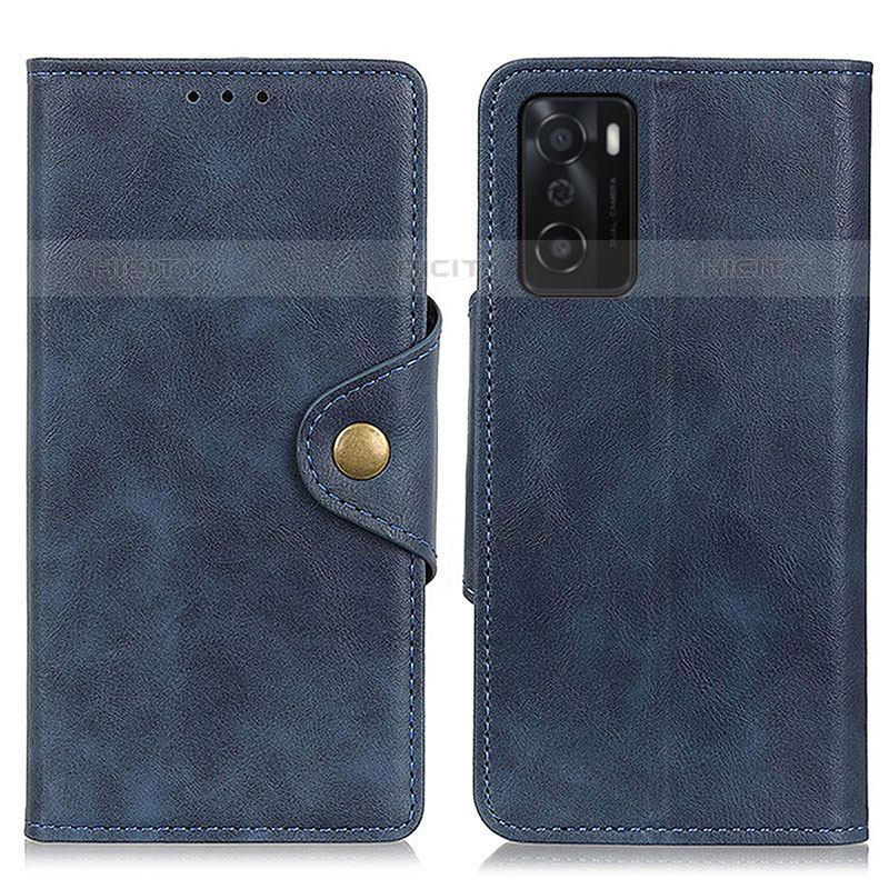 Custodia Portafoglio In Pelle Cover con Supporto N06P per Oppo A55S 5G Blu