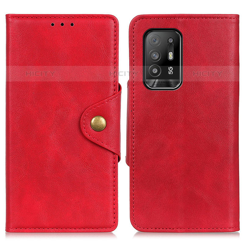 Custodia Portafoglio In Pelle Cover con Supporto N06P per Oppo A94 5G Rosso