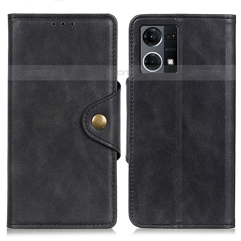 Custodia Portafoglio In Pelle Cover con Supporto N06P per Oppo F21 Pro 4G Nero