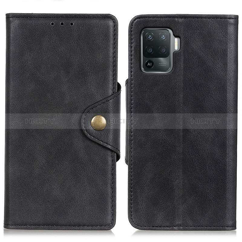 Custodia Portafoglio In Pelle Cover con Supporto N06P per Oppo Reno5 Lite Nero