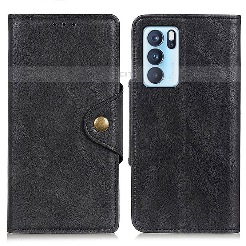 Custodia Portafoglio In Pelle Cover con Supporto N06P per Oppo Reno6 Pro 5G India