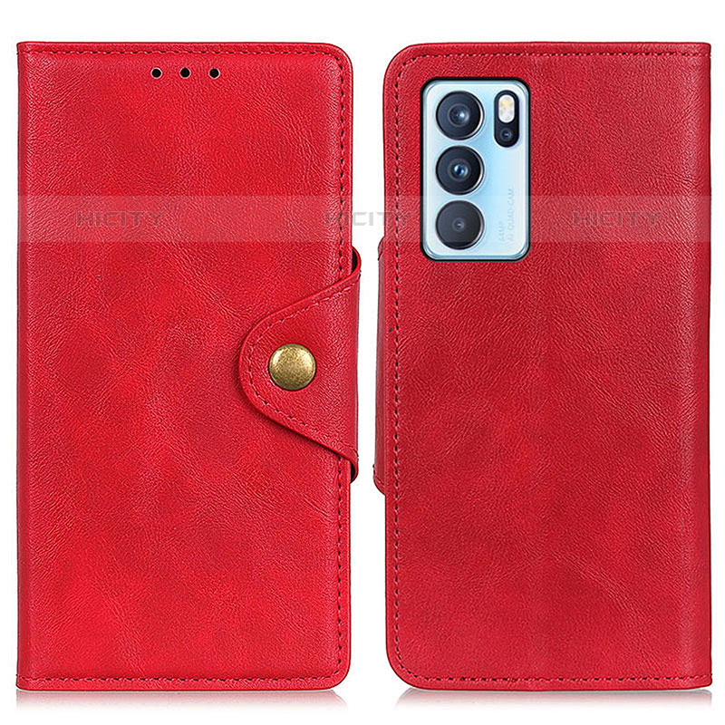 Custodia Portafoglio In Pelle Cover con Supporto N06P per Oppo Reno6 Pro 5G India