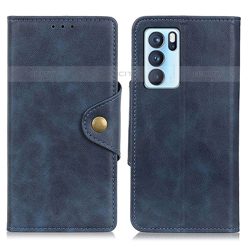 Custodia Portafoglio In Pelle Cover con Supporto N06P per Oppo Reno6 Pro 5G India