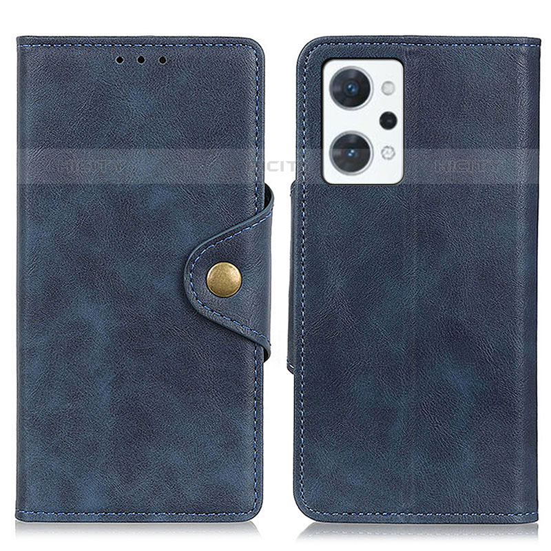 Custodia Portafoglio In Pelle Cover con Supporto N06P per Oppo Reno7 A Blu