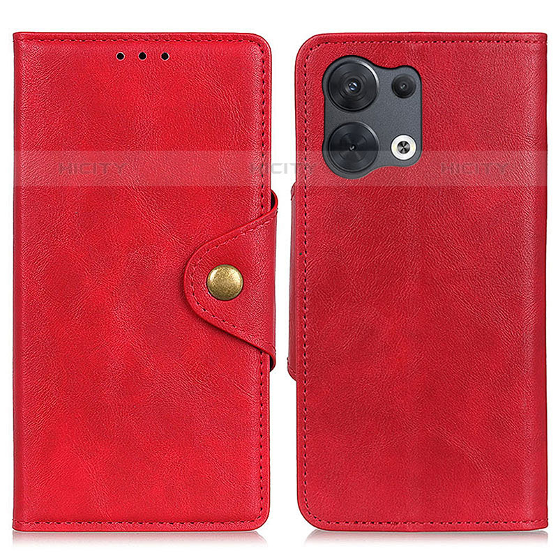 Custodia Portafoglio In Pelle Cover con Supporto N06P per Oppo Reno9 5G Rosso