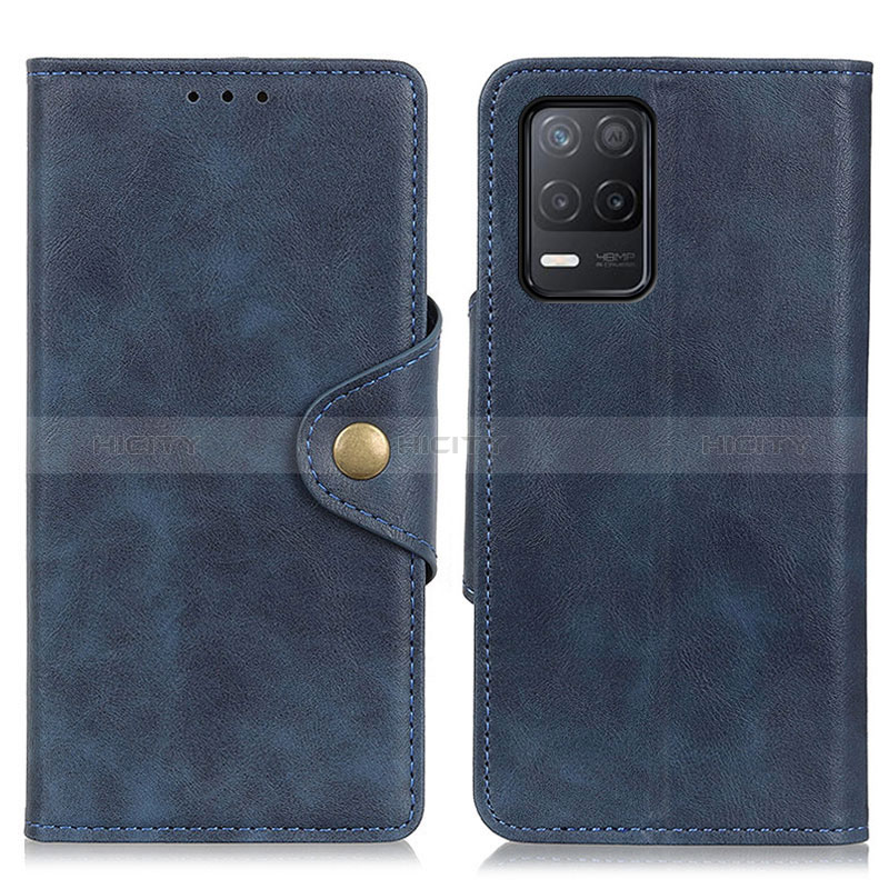 Custodia Portafoglio In Pelle Cover con Supporto N06P per Realme 8 5G Blu