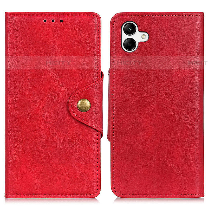 Custodia Portafoglio In Pelle Cover con Supporto N06P per Samsung Galaxy A04E Rosso
