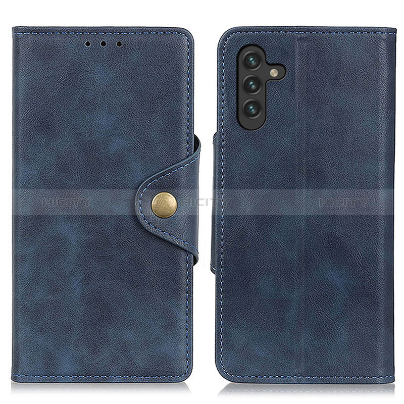 Custodia Portafoglio In Pelle Cover con Supporto N06P per Samsung Galaxy A04s Blu