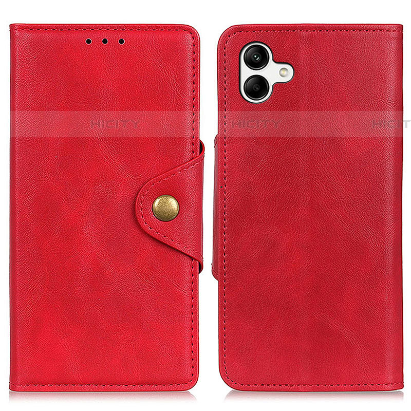 Custodia Portafoglio In Pelle Cover con Supporto N06P per Samsung Galaxy F04 Rosso