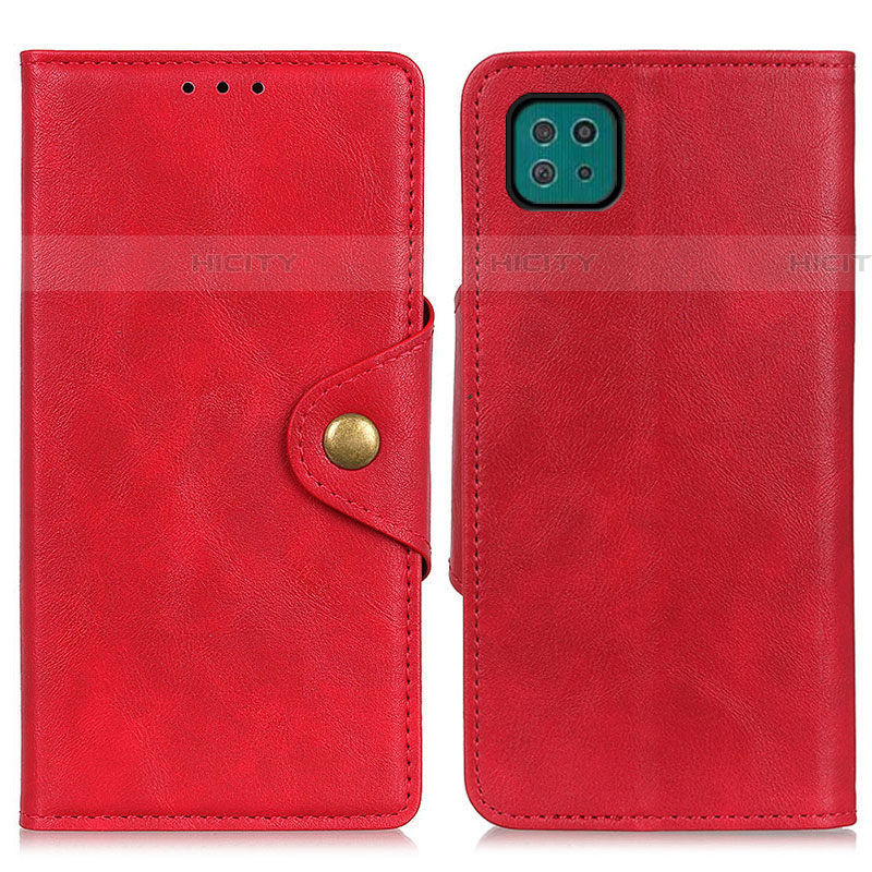 Custodia Portafoglio In Pelle Cover con Supporto N06P per Samsung Galaxy F42 5G Rosso