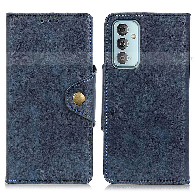 Custodia Portafoglio In Pelle Cover con Supporto N06P per Samsung Galaxy M13 4G Blu