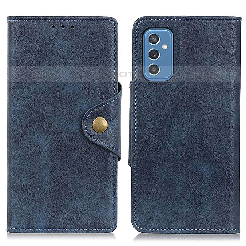 Custodia Portafoglio In Pelle Cover con Supporto N06P per Samsung Galaxy M52 5G Blu