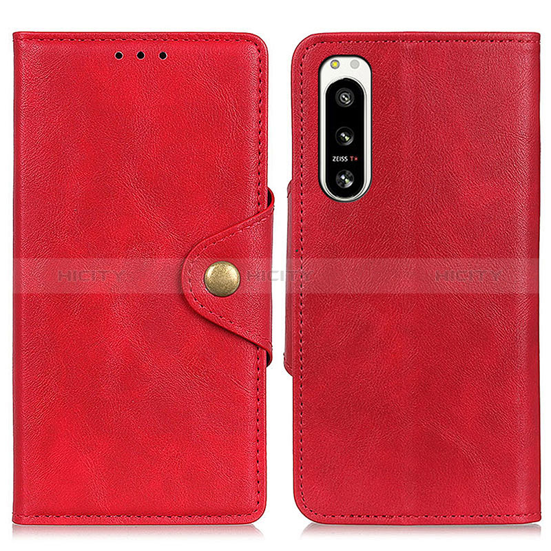 Custodia Portafoglio In Pelle Cover con Supporto N06P per Sony Xperia 5 IV