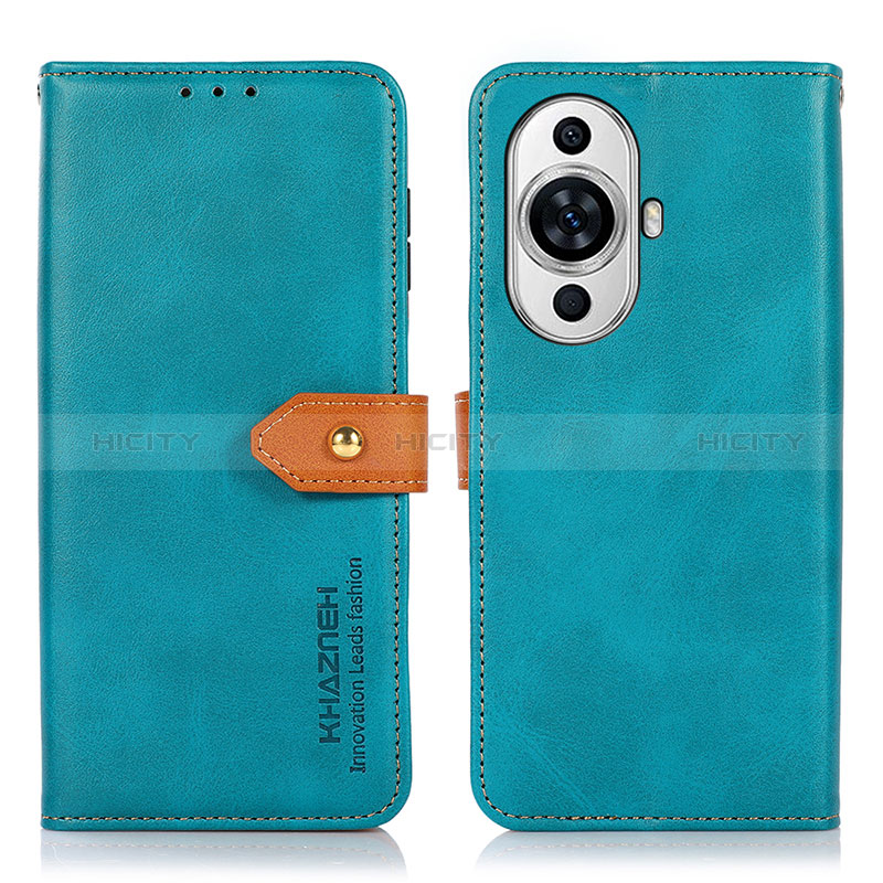 Custodia Portafoglio In Pelle Cover con Supporto N07P per Huawei Nova 11 Ciano