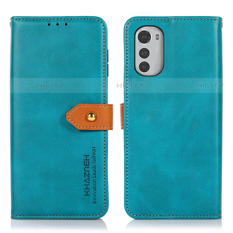 Custodia Portafoglio In Pelle Cover con Supporto N07P per Motorola Moto E32