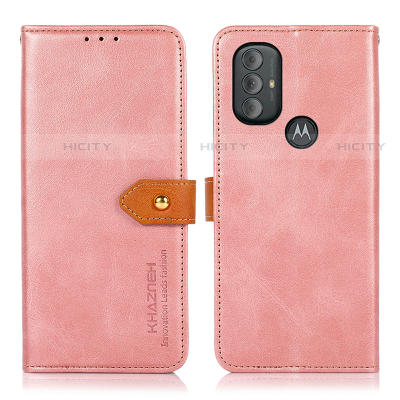 Custodia Portafoglio In Pelle Cover con Supporto N07P per Motorola Moto G Play (2023) Rosa