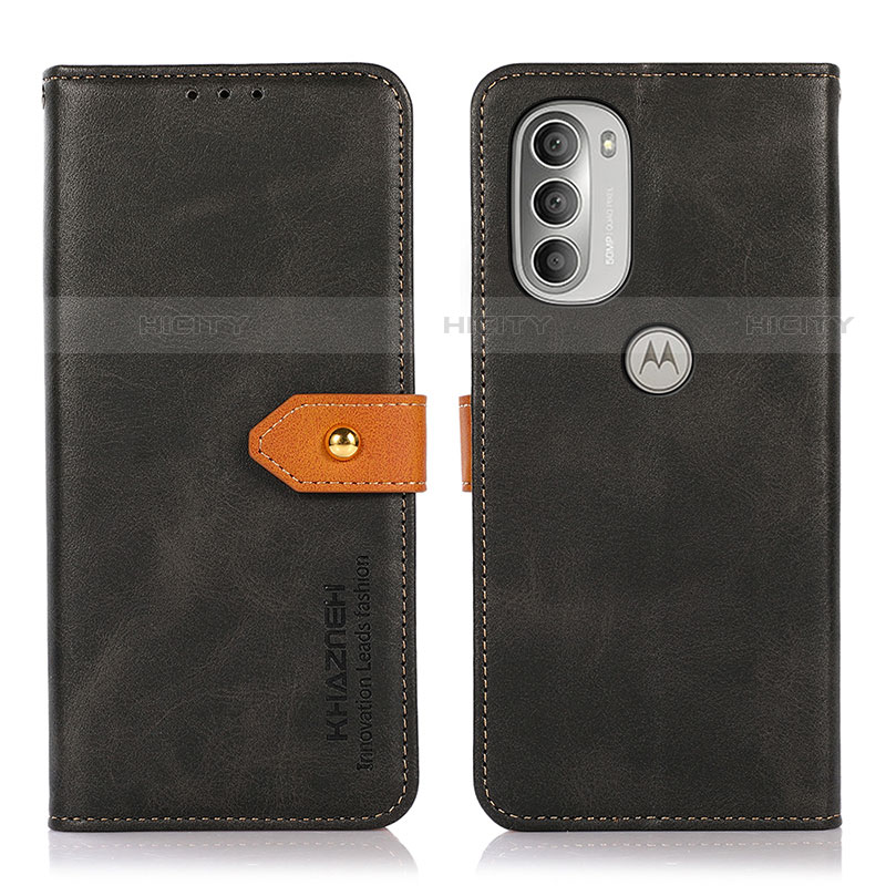 Custodia Portafoglio In Pelle Cover con Supporto N07P per Motorola Moto G51 5G Nero