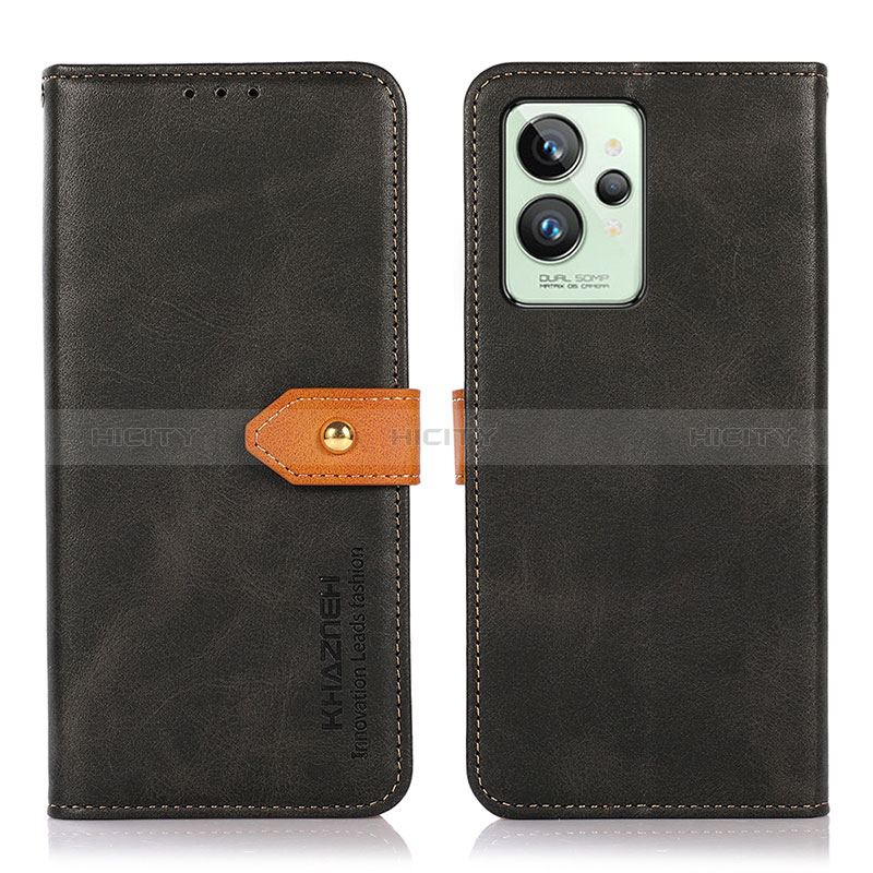 Custodia Portafoglio In Pelle Cover con Supporto N07P per Realme GT2 Pro 5G Nero