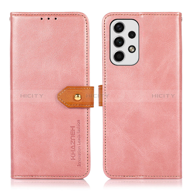 Custodia Portafoglio In Pelle Cover con Supporto N07P per Samsung Galaxy A23 5G Rosa