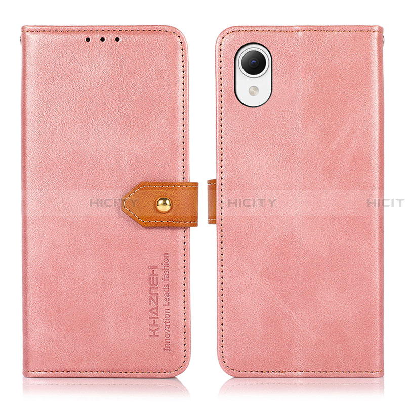 Custodia Portafoglio In Pelle Cover con Supporto N07P per Samsung Galaxy A23s Rosa