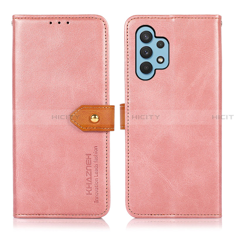 Custodia Portafoglio In Pelle Cover con Supporto N07P per Samsung Galaxy A32 5G Rosa