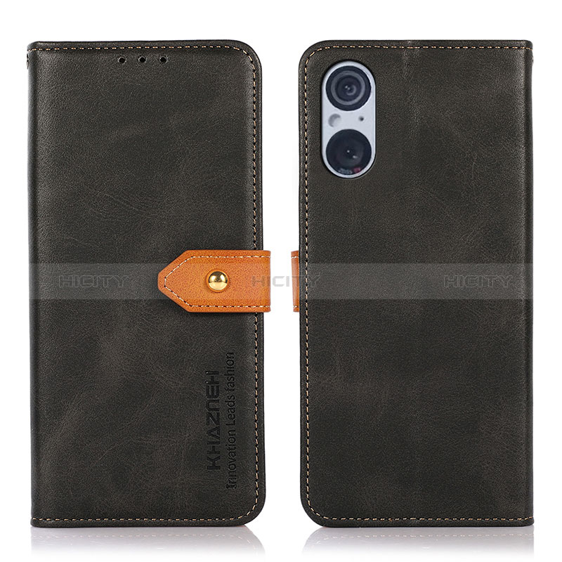 Custodia Portafoglio In Pelle Cover con Supporto N07P per Sony Xperia 5 V