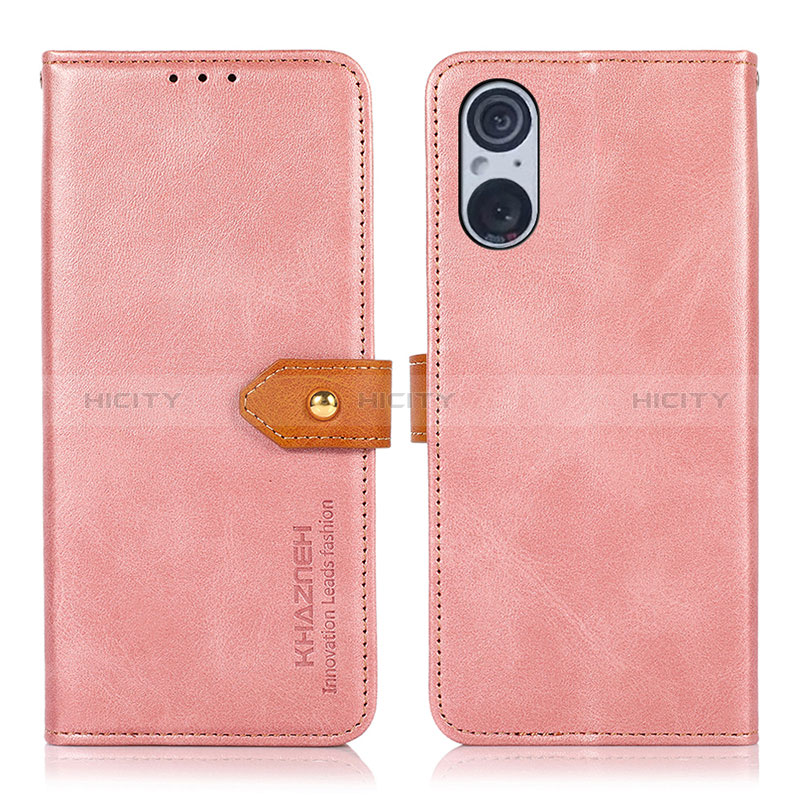 Custodia Portafoglio In Pelle Cover con Supporto N07P per Sony Xperia 5 V