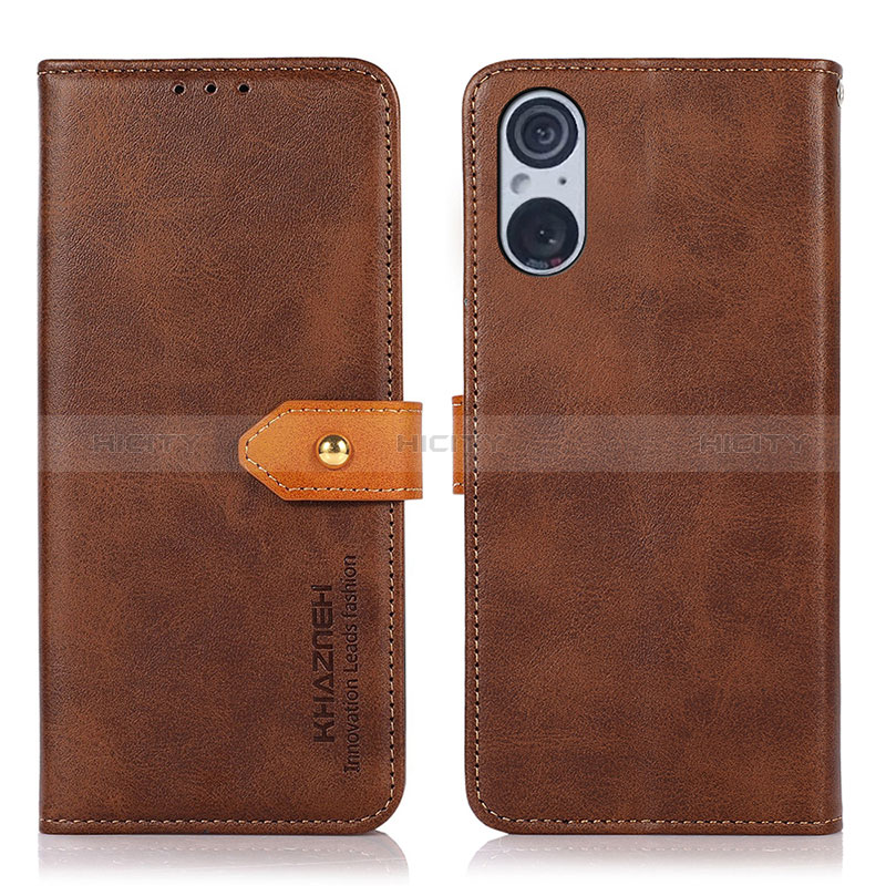 Custodia Portafoglio In Pelle Cover con Supporto N07P per Sony Xperia 5 V