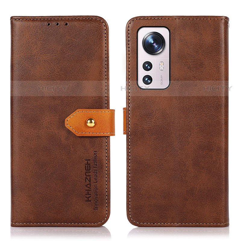 Custodia Portafoglio In Pelle Cover con Supporto N07P per Xiaomi Mi 12 Lite 5G Marrone