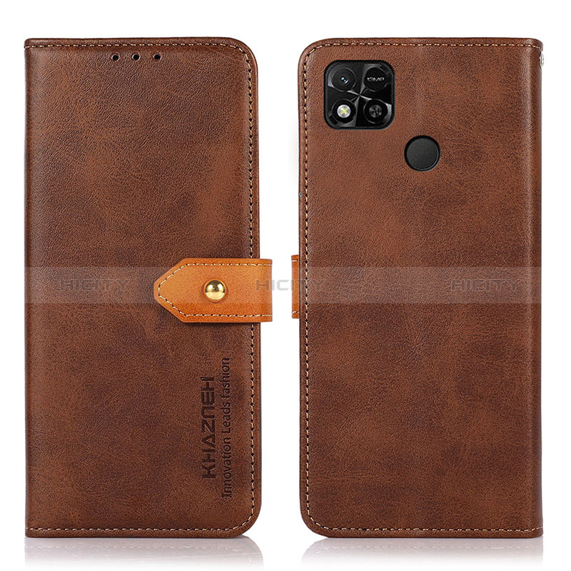 Custodia Portafoglio In Pelle Cover con Supporto N07P per Xiaomi POCO C3 Marrone