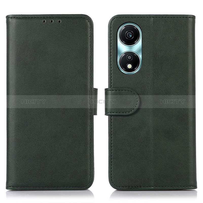 Custodia Portafoglio In Pelle Cover con Supporto N08P per Huawei Honor X5 Plus Verde