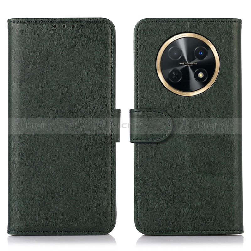 Custodia Portafoglio In Pelle Cover con Supporto N08P per Huawei Nova Y91 Verde