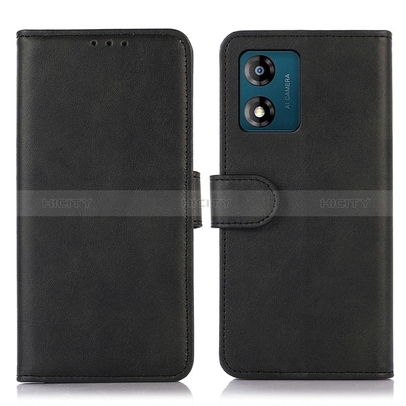 Custodia Portafoglio In Pelle Cover con Supporto N08P per Motorola Moto E13 Nero