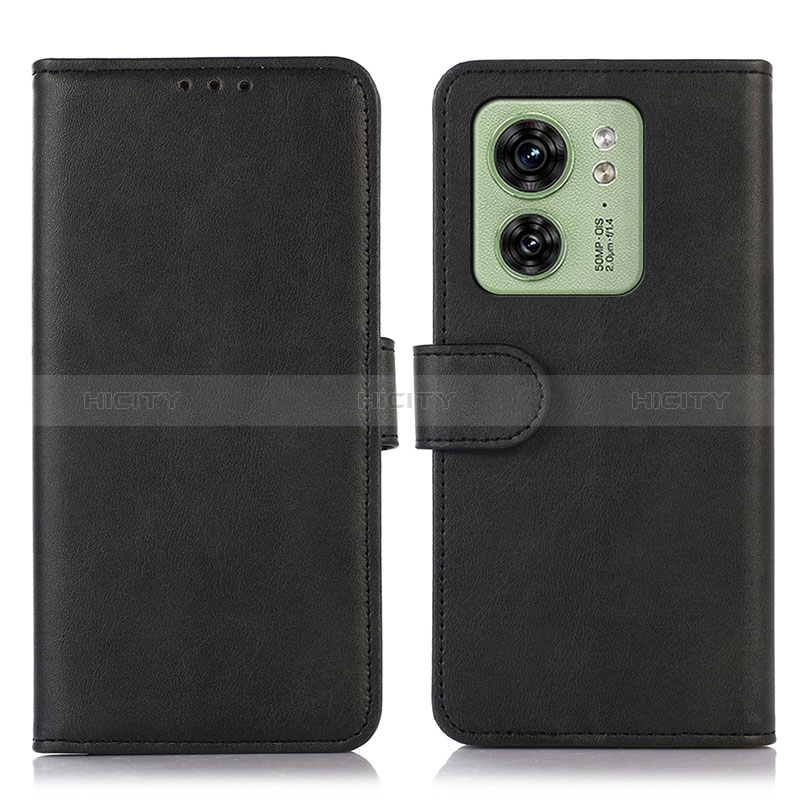 Custodia Portafoglio In Pelle Cover con Supporto N08P per Motorola Moto Edge 40 5G Nero