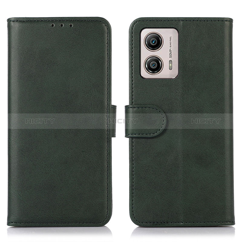 Custodia Portafoglio In Pelle Cover con Supporto N08P per Motorola Moto G53 5G Verde