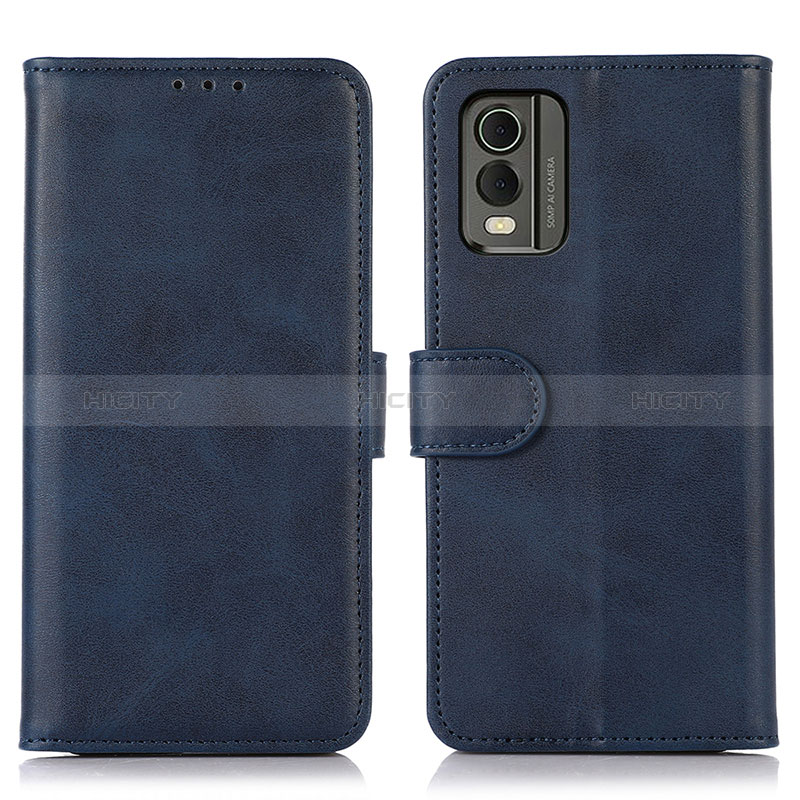 Custodia Portafoglio In Pelle Cover con Supporto N08P per Nokia C32 Blu