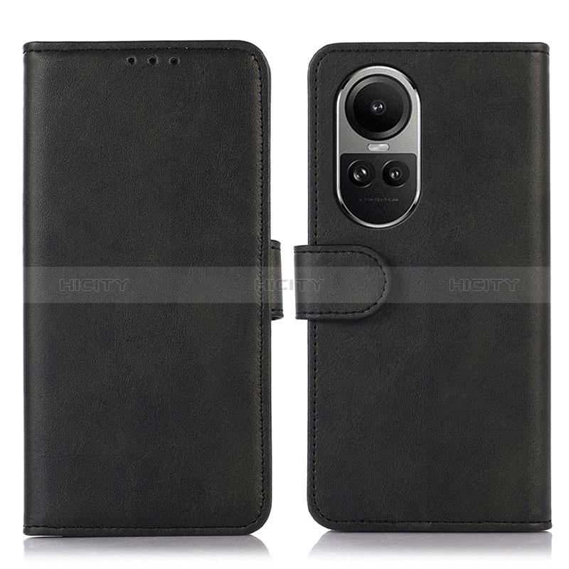 Custodia Portafoglio In Pelle Cover con Supporto N08P per Oppo Reno10 Pro 5G Nero