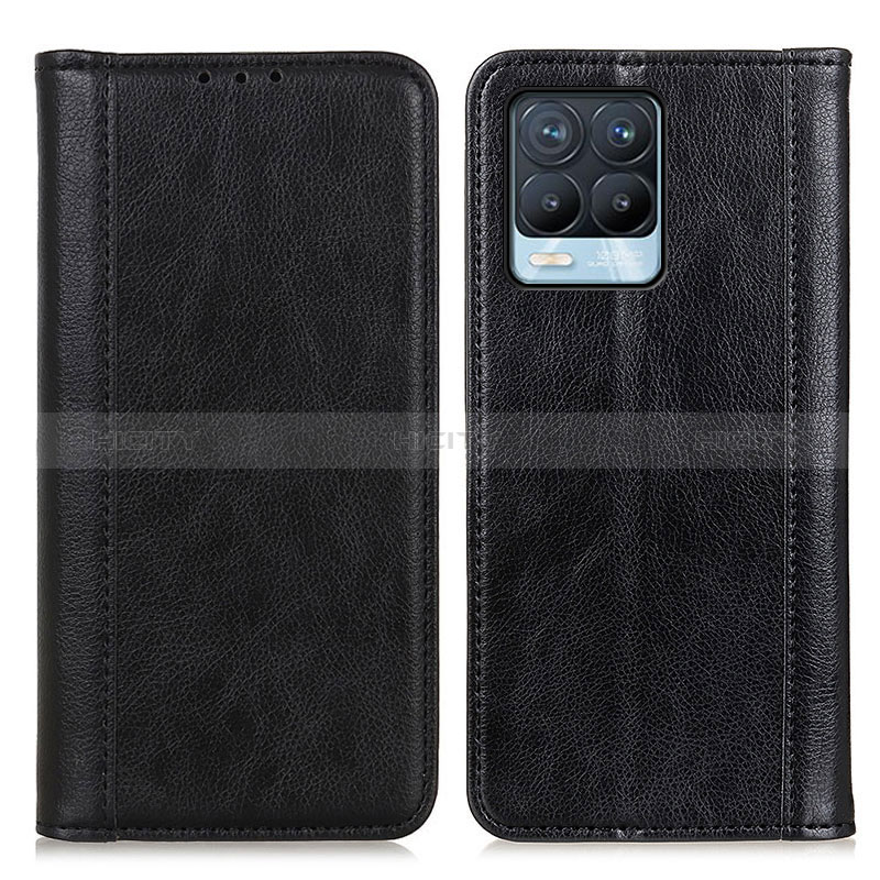 Custodia Portafoglio In Pelle Cover con Supporto N08P per Realme 8 4G Nero