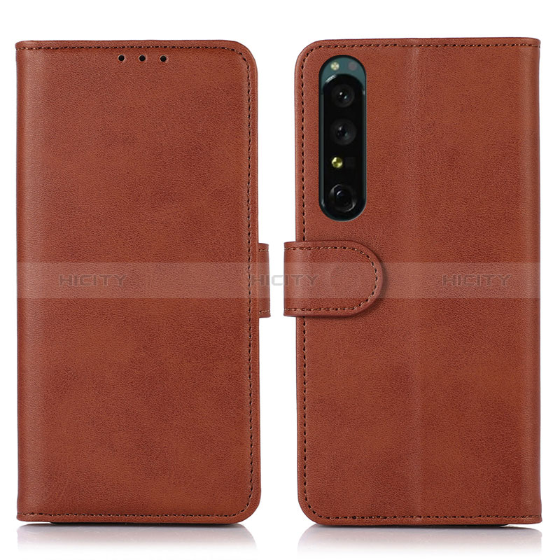 Custodia Portafoglio In Pelle Cover con Supporto N08P per Sony Xperia 1 IV