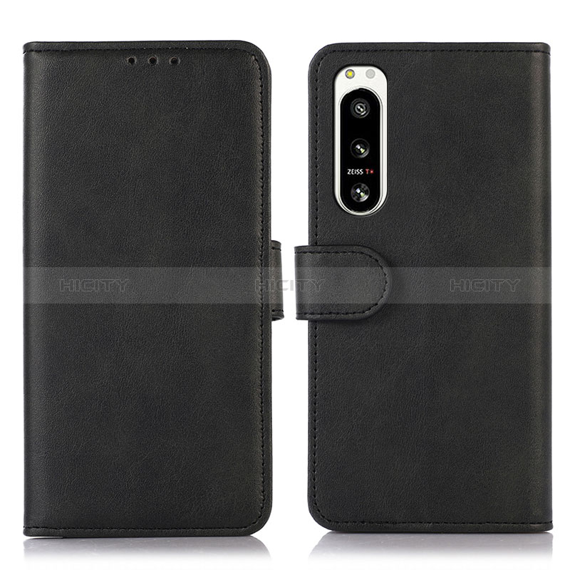 Custodia Portafoglio In Pelle Cover con Supporto N08P per Sony Xperia 5 IV