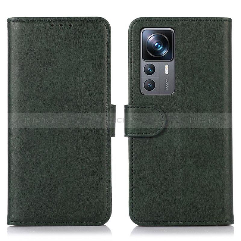 Custodia Portafoglio In Pelle Cover con Supporto N08P per Xiaomi Mi 12T 5G Verde