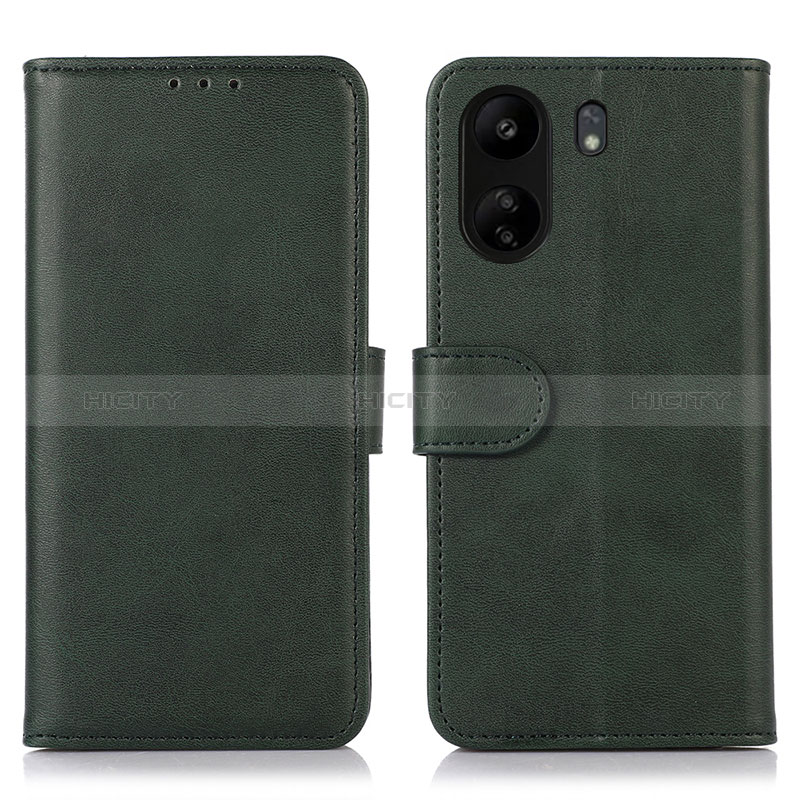 Custodia Portafoglio In Pelle Cover con Supporto N08P per Xiaomi Poco C65 Verde