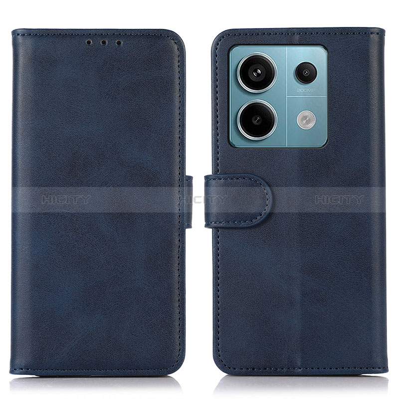 Custodia Portafoglio In Pelle Cover con Supporto N08P per Xiaomi Redmi Note 13 Pro 5G Blu