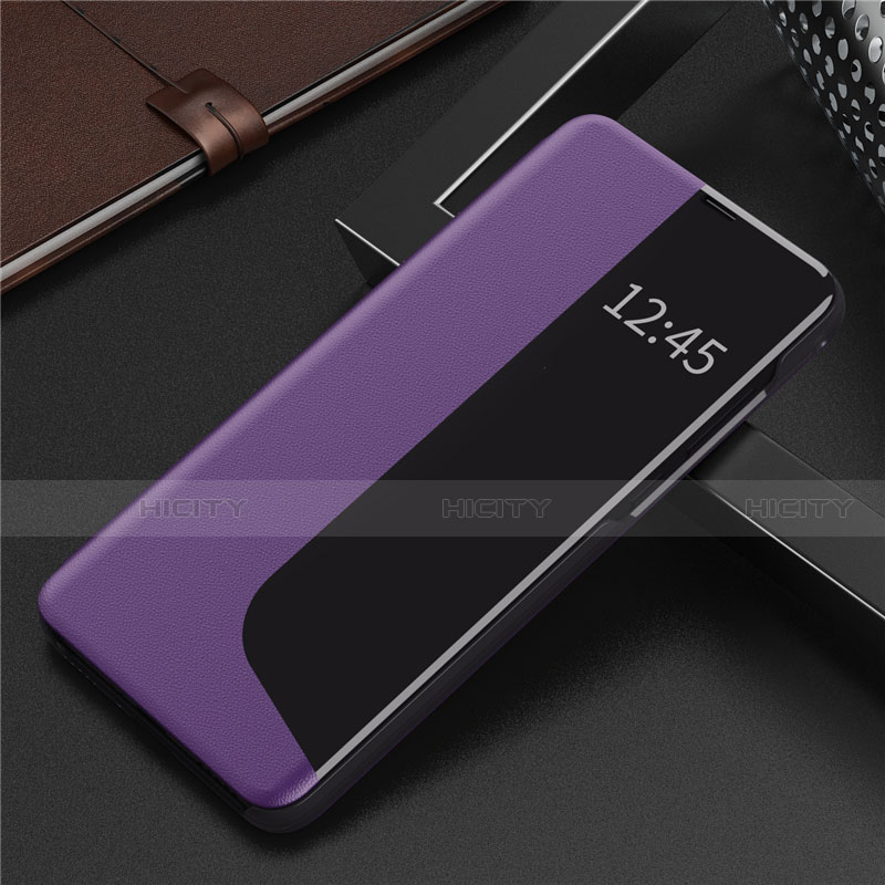 Custodia Portafoglio In Pelle Cover con Supporto N09 per Huawei P40 Viola